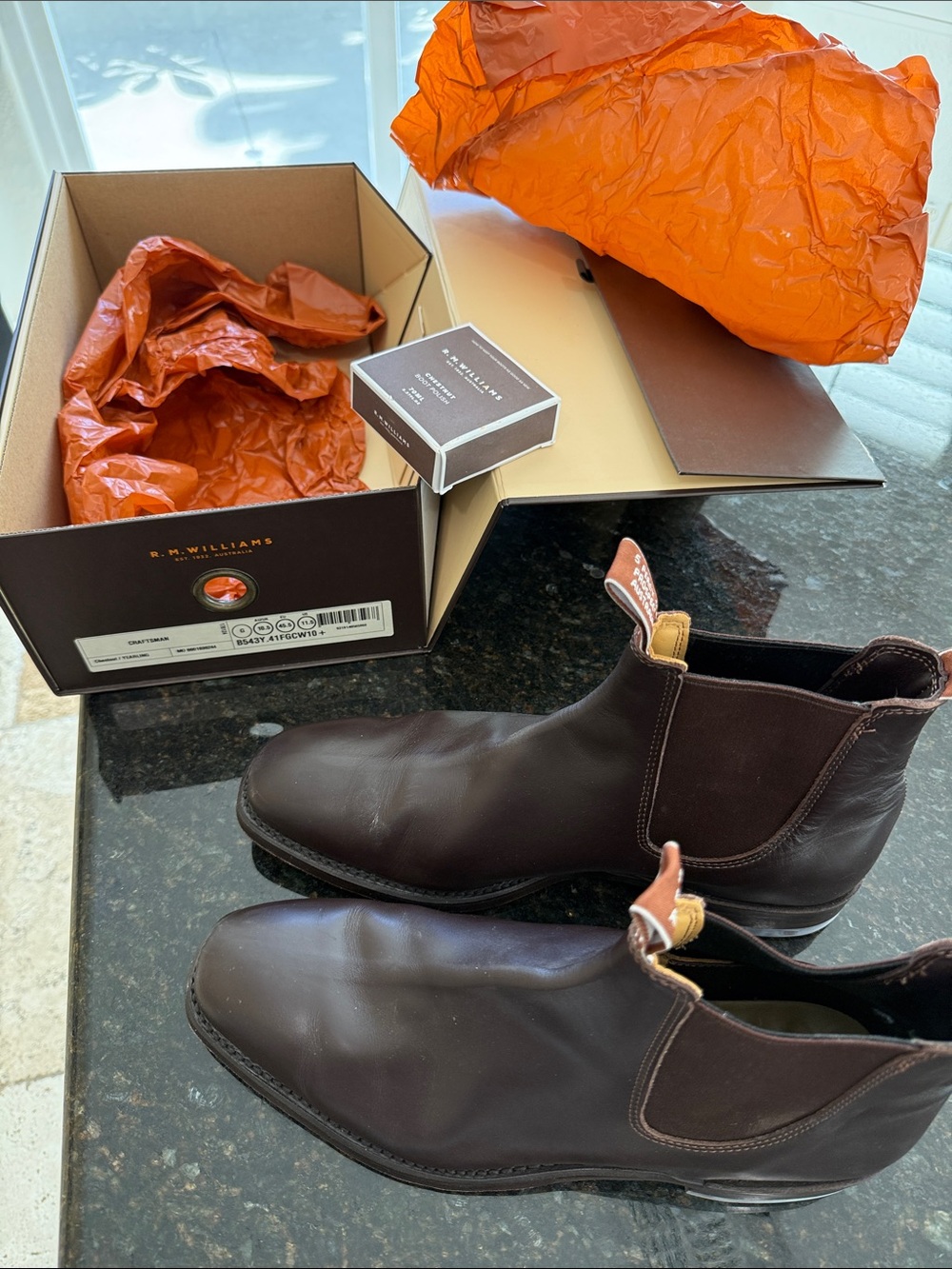 RM Williams Men's Brown Chelsea Boots beautiful Sz 11.5
